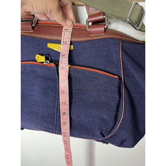 Kipling Crossbody Handbag Tote Purse Navy With Yellow Accents EUC - Picture 13 of 16